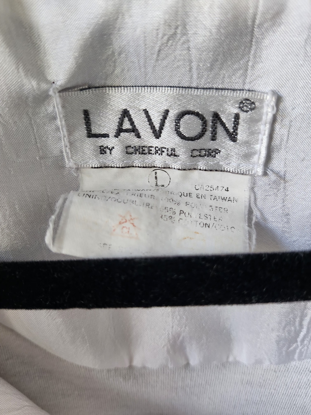 Vintage White Floral & Checkerboard Bomber Jacket - Picture 10 of 10